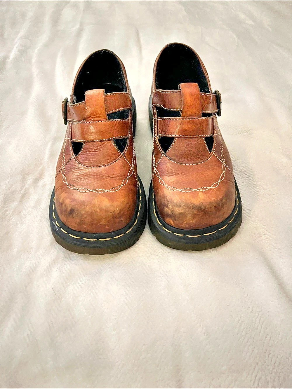 Vintage 90’s Dr. Martens Mary Jane Shoes in Brown US 8